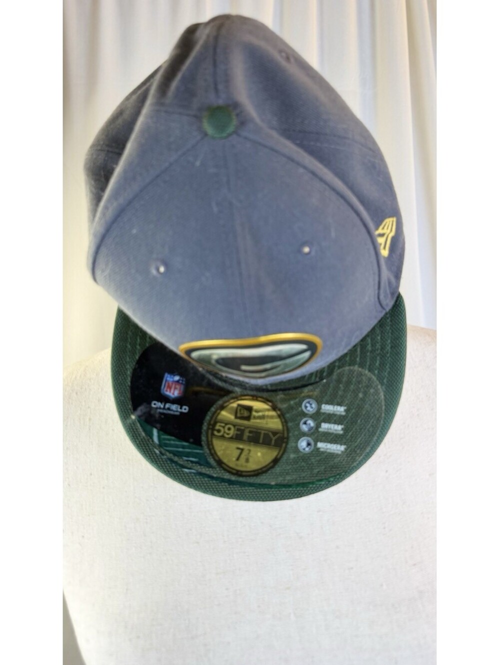 New Era 59FIFTY Green Bay Packers NFL On-Field Fitted Hat 7 7/8 Green Gold NWT